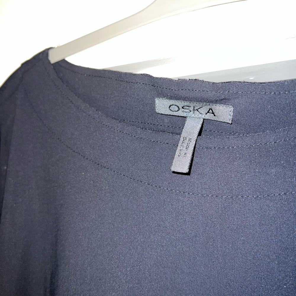 OSKA Black Women's Dress with Front Pocket - Picture 3 of 5